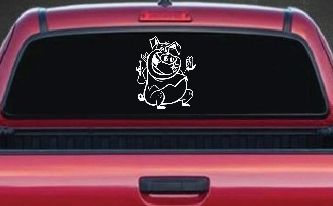 Cute Pig BBQ Car or Truck Window Decal Sticker