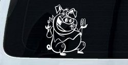 Cute Pig BBQ Car or Truck Window Decal Sticker