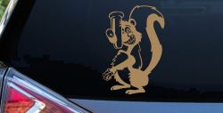 Stinky Skunk Car or Truck Window Decal Sticker (Light Brown)