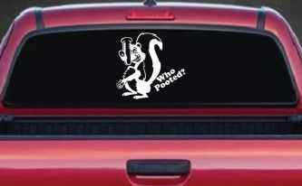 Funny Skunk Who Pooted Funny Car or Truck Window Decal Sticker