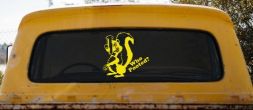 Funny Skunk Who Pooted Funny Car or Truck Window Decal Sticker (Yellow)