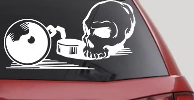 Skull Ball Chain Car Truck Decal Vinyl Sticker Window Graphic Art