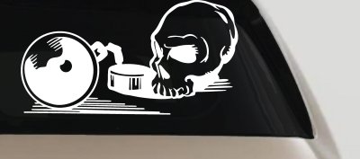 Skull Ball Chain Car Truck Decal Vinyl Sticker Window Graphic Art