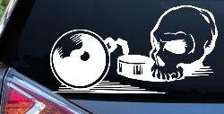 Skull Ball and Chain Car or Truck Window Decal Sticker
