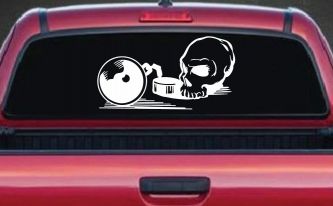 Skull Ball and Chain Car or Truck Window Decal Sticker