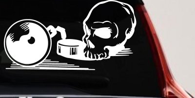 Skull Ball Chain Car Truck Decal Vinyl Sticker Window Graphic Art