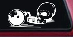 Skull Ball and Chain Car or Truck Window Decal Sticker