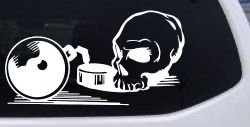 Skull Ball and Chain Car or Truck Window Decal Sticker