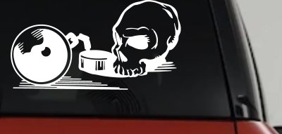 Skull Ball Chain Car Truck Decal Vinyl Sticker Window Graphic Art