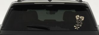 Swirl Leaf Flowers And Vines Car or Truck Window Decal Sticker (Desert Sand)