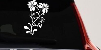 Swirl Leaf Flower Vine Car Truck Decal Sticker Window Art Vinyl