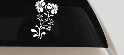 Swirl Leaf Flower Vine Car Truck Decal Sticker Window Art Vinyl
