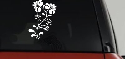 Swirl Leaf Flower Vine Car Truck Decal Sticker Window Art Vinyl