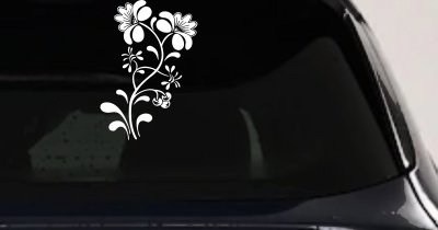 Swirl Leaf Flower Vine Car Truck Decal Sticker Window Art Vinyl