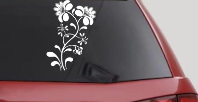 Swirl Leaf Flower Vine Car Truck Decal Sticker Window Art Vinyl