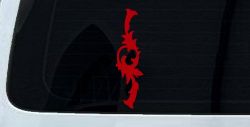 Tall Accent Car or Truck Window Decal Sticker (Red)