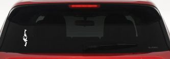 Tall Accent Car or Truck Window Decal Sticker (White)
