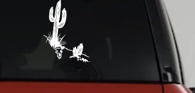 Cactus Long Horn Skull Western Car Truck Window Decal Sticker Vinyl
