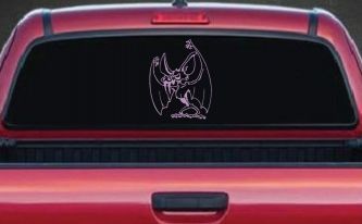 Bad little Bat Car or Truck Window Decal Sticker (Lilac)