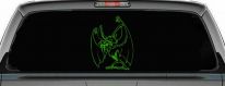 Bad little Bat Car or Truck Window Decal Sticker (Lime)
