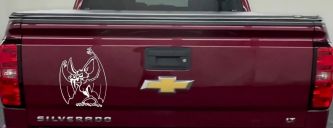 Bad little Bat Car or Truck Window Decal Sticker (White)