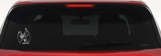 Bad little Bat Car or Truck Window Decal Sticker (White)