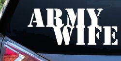 Army Wife Military Car or Truck Window Decal Sticker