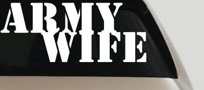 Proud Army Wife Military Car Truck Window Decal Sticker - Show Your Support