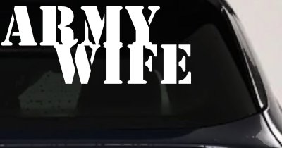 Proud Army Wife Military Car Truck Window Decal Sticker - Show Your Support