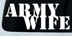 Army Wife Military Car or Truck Window Decal Sticker
