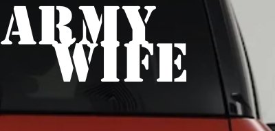 Proud Army Wife Military Car Truck Window Decal Sticker - Show Your Support