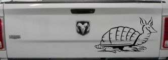 Armadillo Car or Truck Window Decal Sticker (Black)