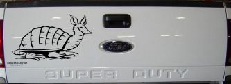 Armadillo Car or Truck Window Decal Sticker (Black)