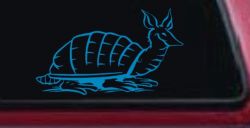 Armadillo Car or Truck Window Decal Sticker (Blue)