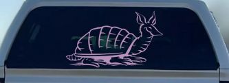 Armadillo Car or Truck Window Decal Sticker (Lilac)