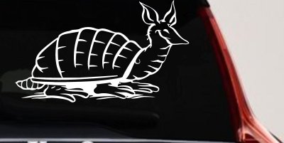 Armadillo Car Truck Window Vinyl Decal Sticker - Durable Auto Graphic