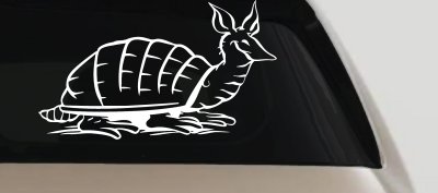 Armadillo Car Truck Window Vinyl Decal Sticker - Durable Auto Graphic