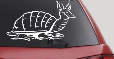 Armadillo Car Truck Window Vinyl Decal Sticker - Durable Auto Graphic