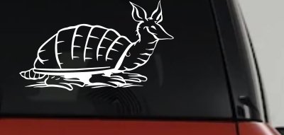 Armadillo Car Truck Window Vinyl Decal Sticker - Durable Auto Graphic