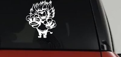 Pouncing Lion Decal for Car Truck Window - Roaring Vinyl Sticker