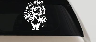 Pouncing Lion Decal for Car Truck Window - Roaring Vinyl Sticker
