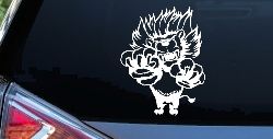 Pouncing Attacking Lion Car or Truck Window Decal Sticker