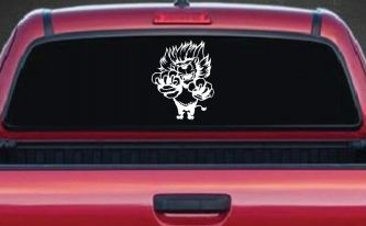 Pouncing Attacking Lion Car or Truck Window Decal Sticker