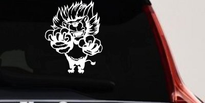 Pouncing Lion Decal for Car Truck Window - Roaring Vinyl Sticker