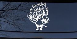 Pouncing Attacking Lion Car or Truck Window Decal Sticker