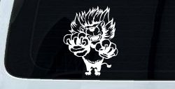 Pouncing Attacking Lion Car or Truck Window Decal Sticker