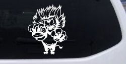 Pouncing Attacking Lion Car or Truck Window Decal Sticker