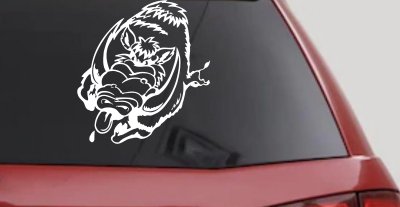 Wild Boar Charging Decal for Car Truck Window Vinyl Sticker