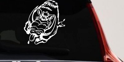 Wild Boar Charging Decal for Car Truck Window Vinyl Sticker
