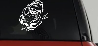 Wild Boar Charging Decal for Car Truck Window Vinyl Sticker